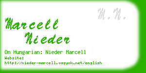 marcell nieder business card